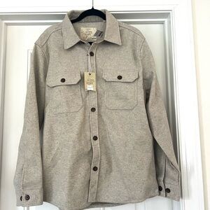 Oatmeal  Button-Up Shirt with Pockets